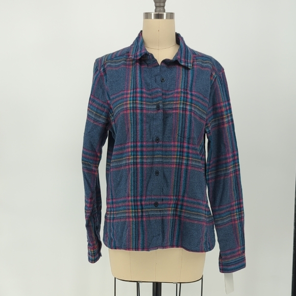 Pendleton Plaid Flannel Wool Shirt Blue M hipster western casual coastalcore - Picture 1 of 5